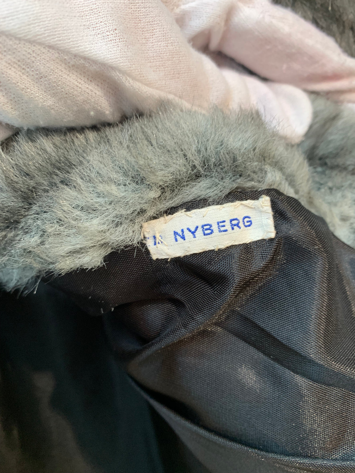 Nyberg Grey Faux Fur Coat