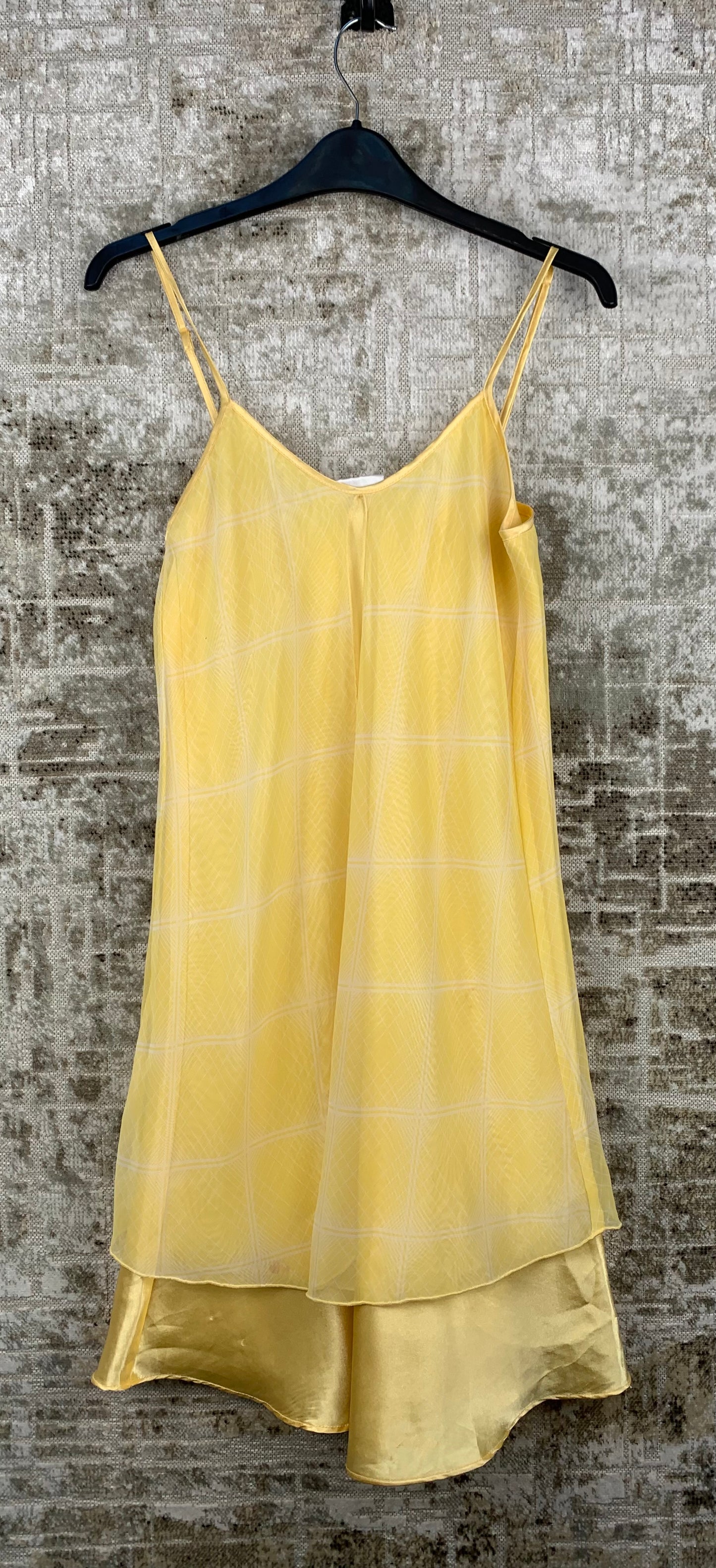 Giani Jeroti Womens Y2K Yellow Slip Dress