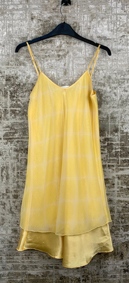 Giani Jeroti Womens Y2K Yellow Slip Dress