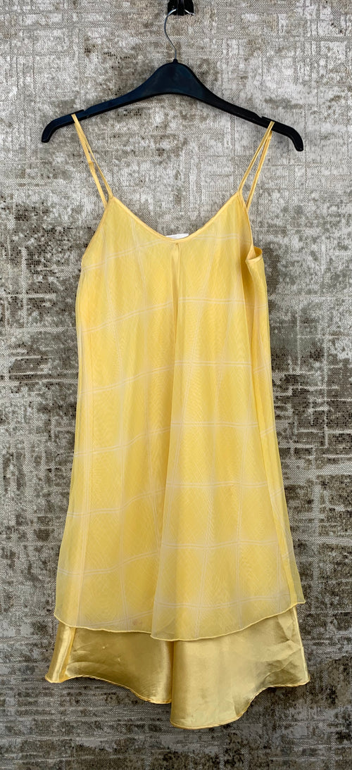 Giani Jeroti Womens Y2K Yellow Slip Dress
