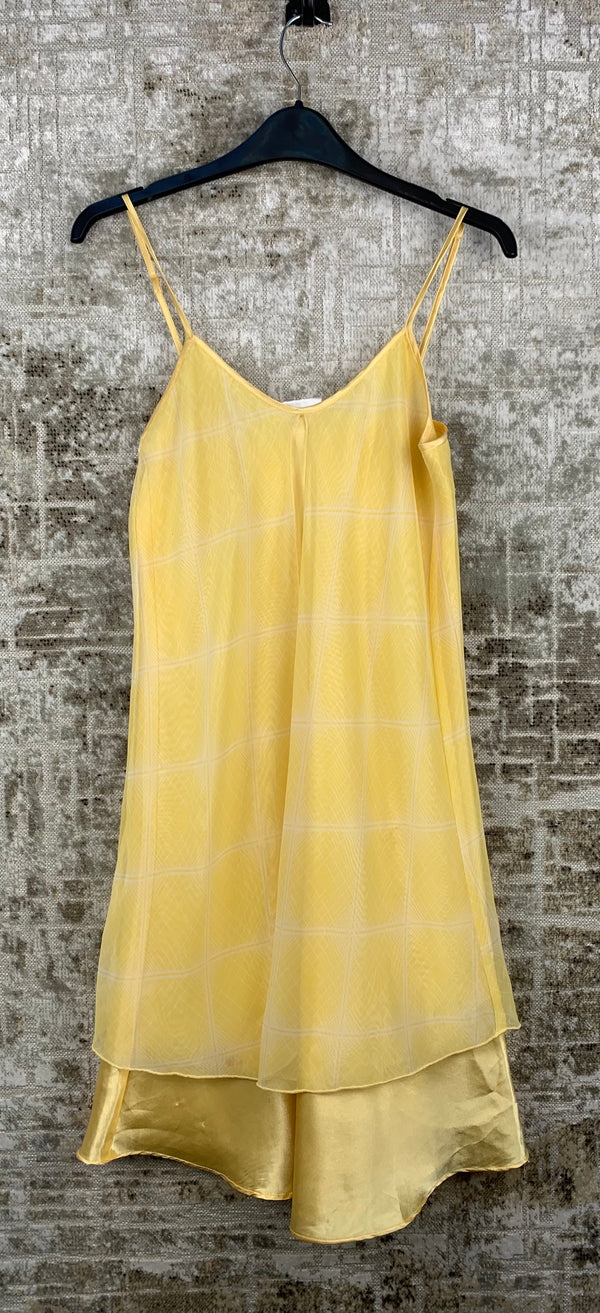 Giani Jeroti Womens Y2K Yellow Slip Dress