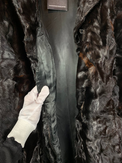Women’s Deep Dark Brown Genuine Mink Fur Coat