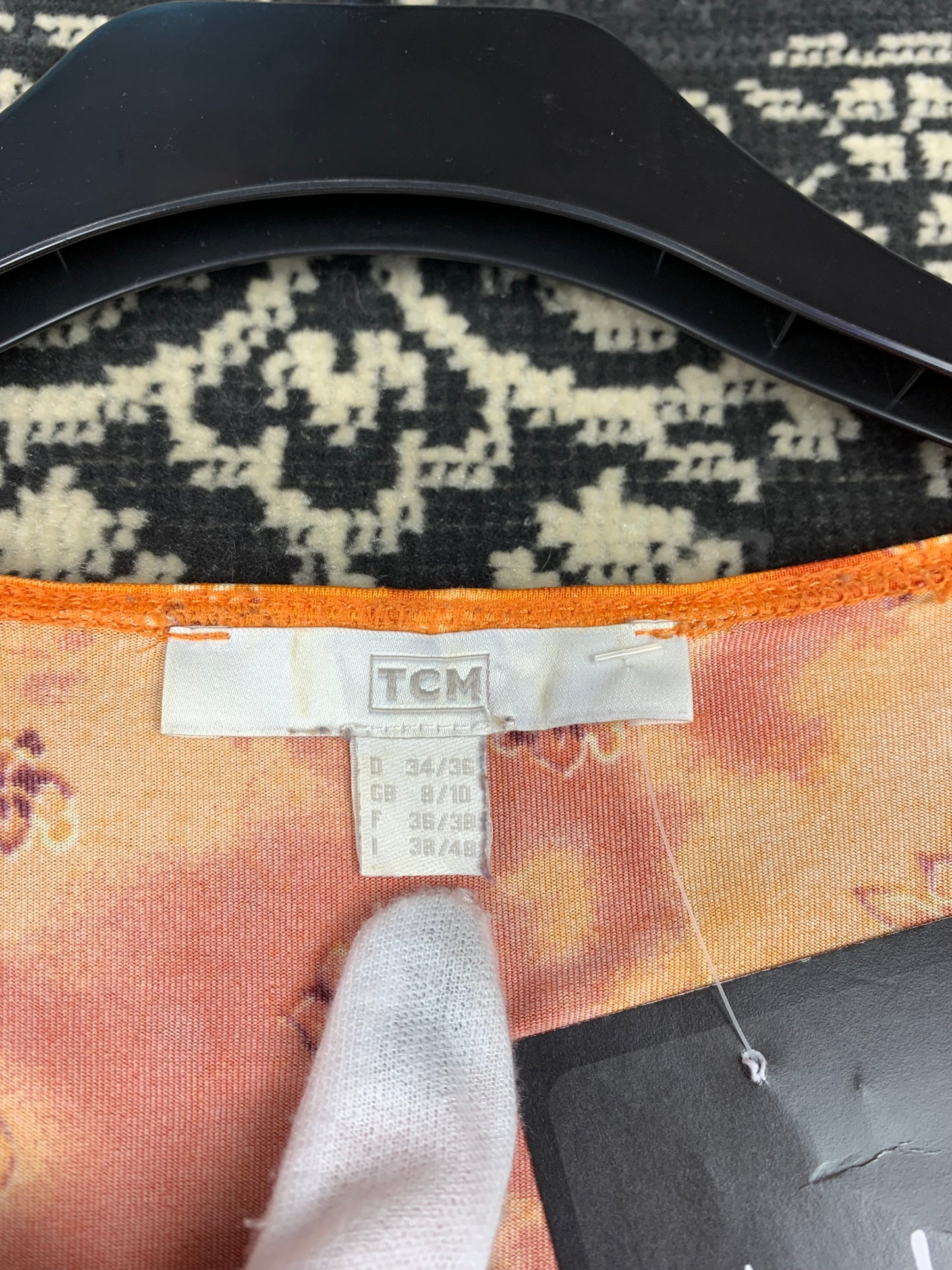 Vintage Women's Orange Floral Gradient Top