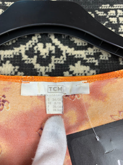 Vintage Women's Orange Floral Gradient Top