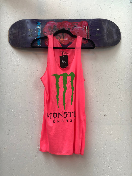 Neon Pink Monster Energy Tank Top