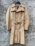 Womens Vintage Beige Long Trench Coat