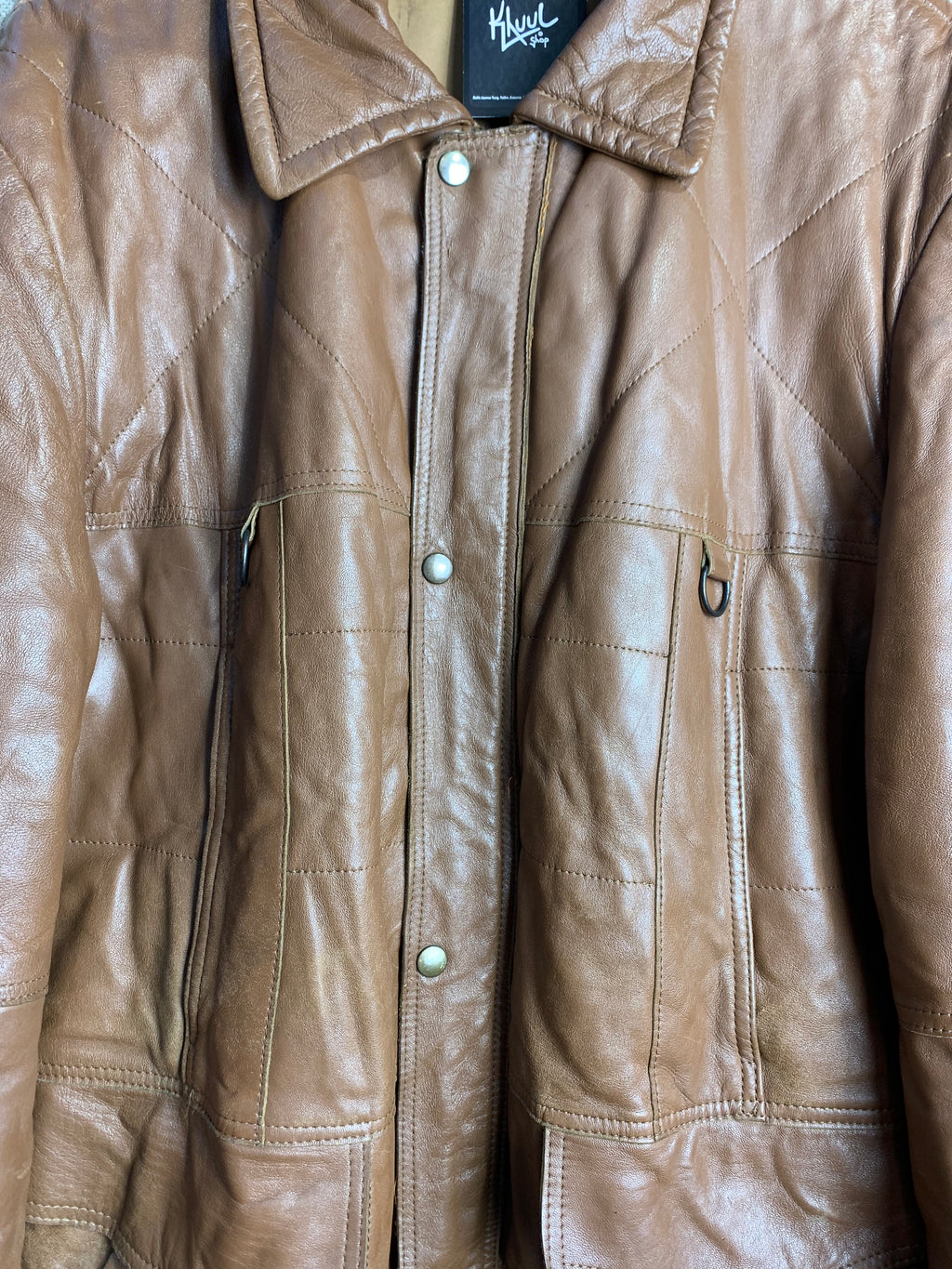Paavo Heinonen Tan Leather Coat