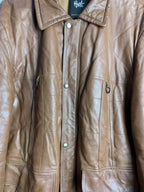 Paavo Heinonen Tan Leather Coat