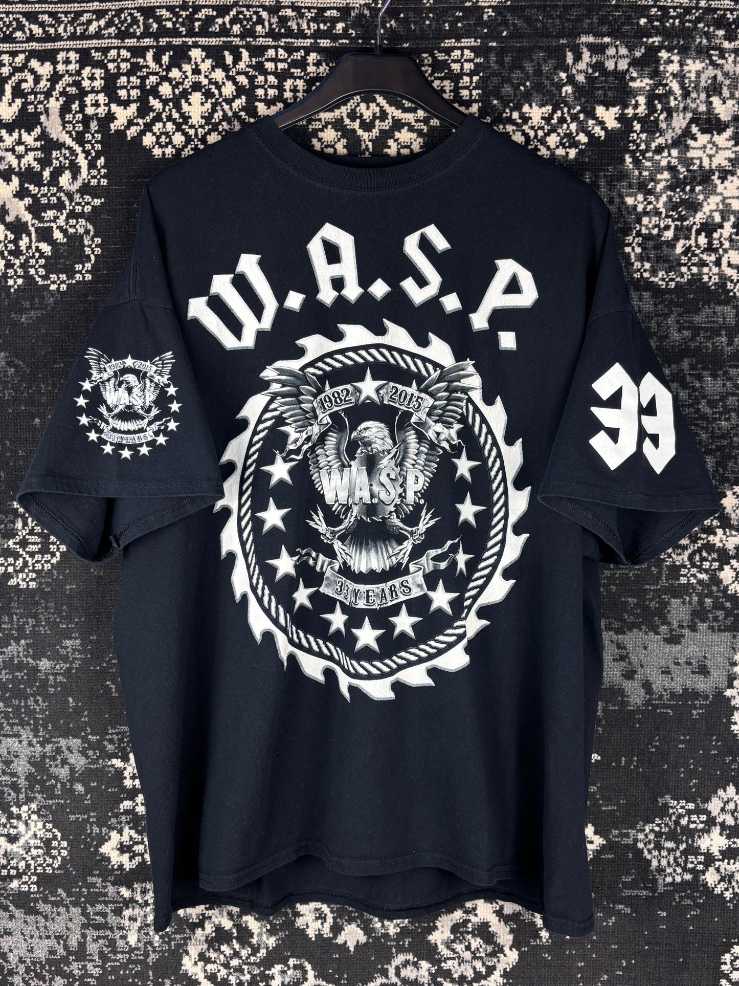 Men's Vintage W.A.S.P. Band 33 Years Black T-Shirt