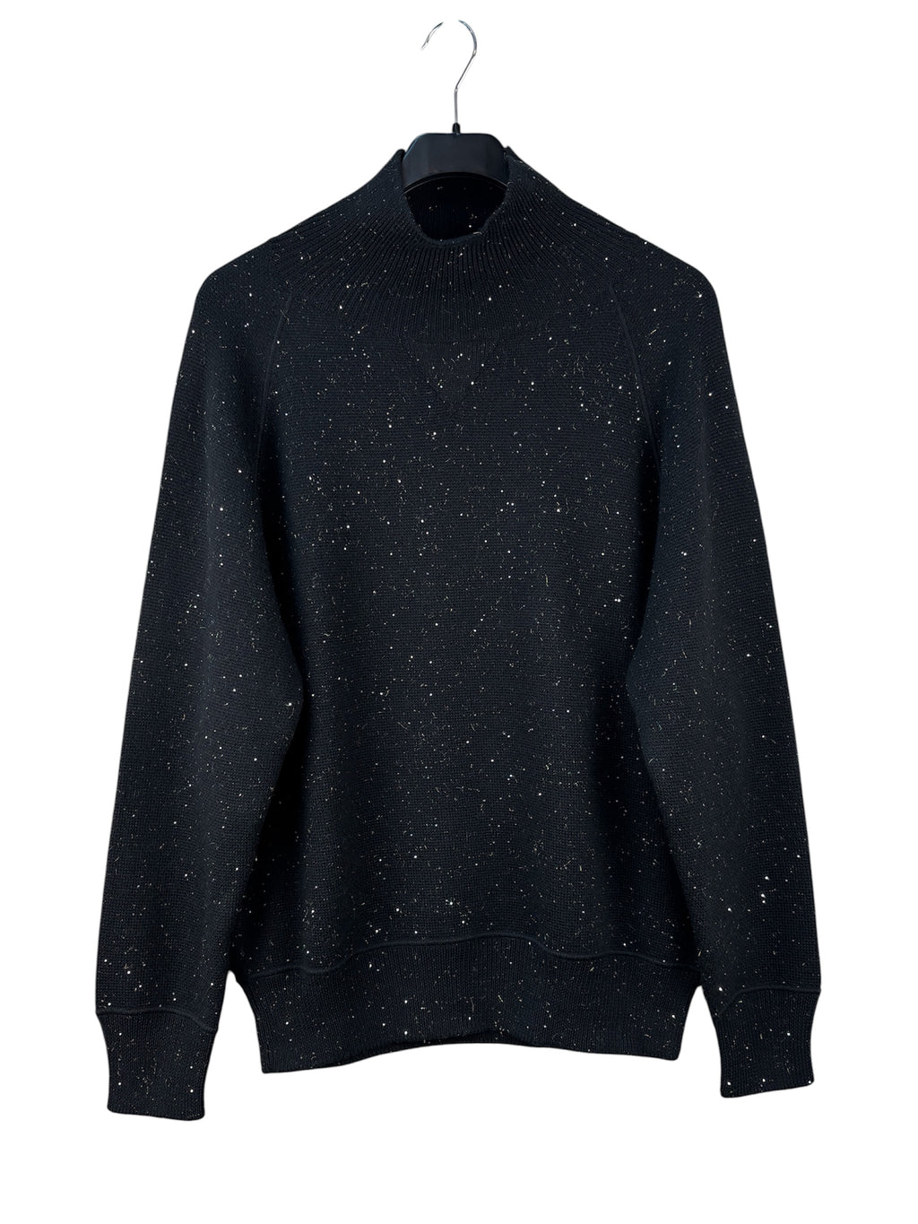Salvatore Ferragamo Men's Black Speckle Knit Jumper