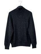 Salvatore Ferragamo Men's Black Speckle Knit Jumper