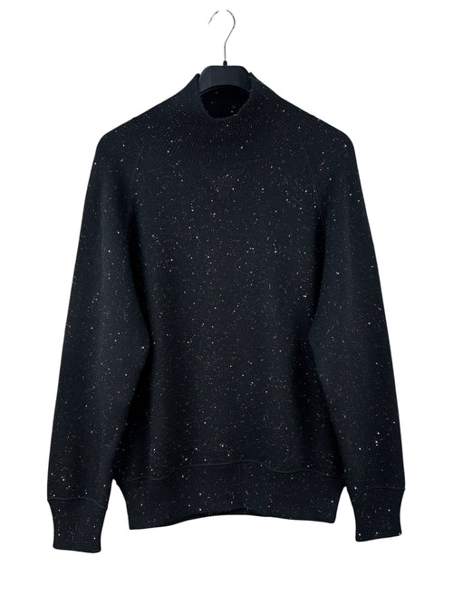 Salvatore Ferragamo Men's Black Speckle Knit Jumper