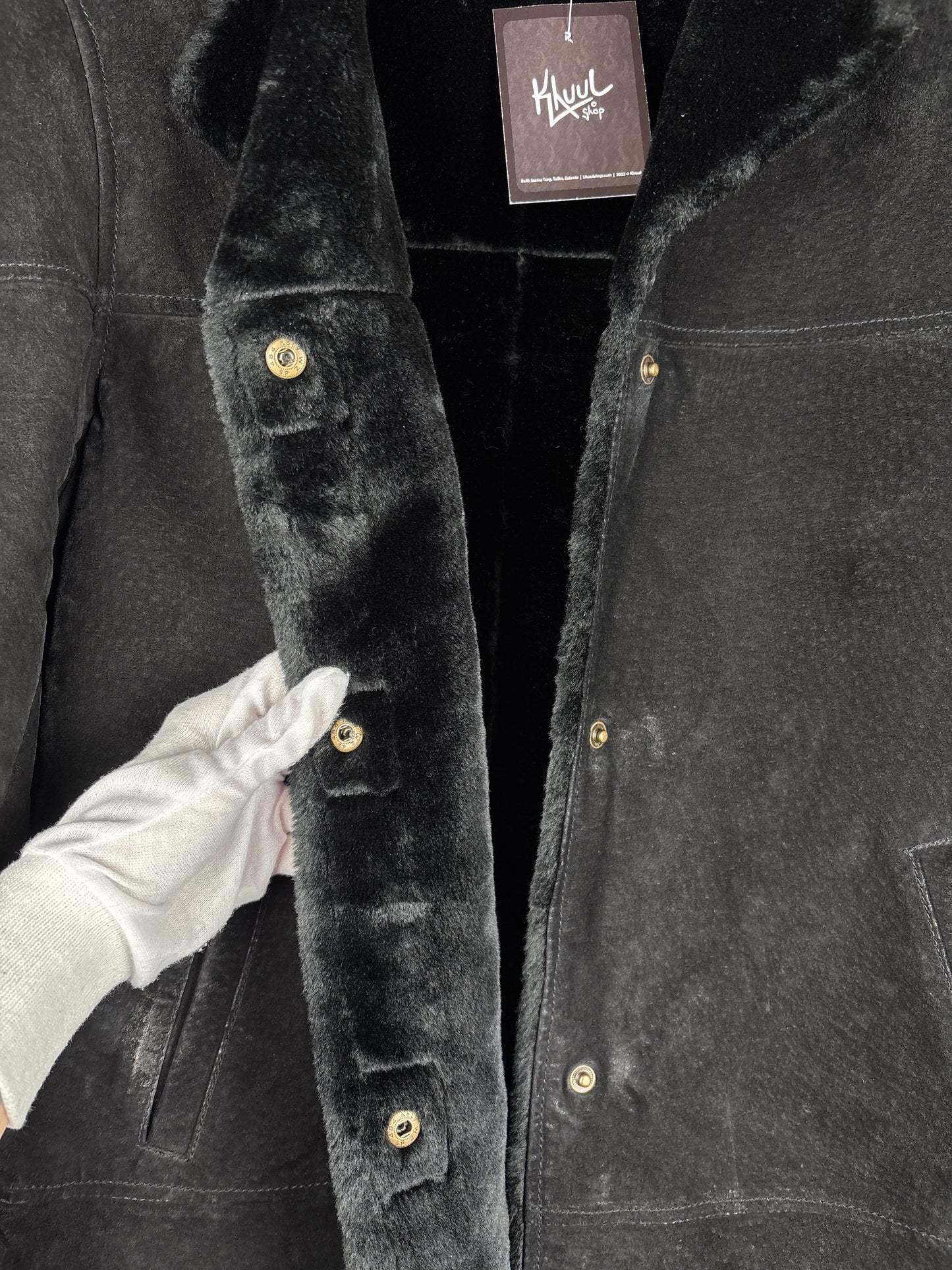 Vintage Women's Black Suede Coat