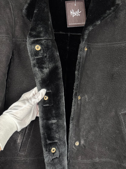 Vintage Women's Black Suede Coat