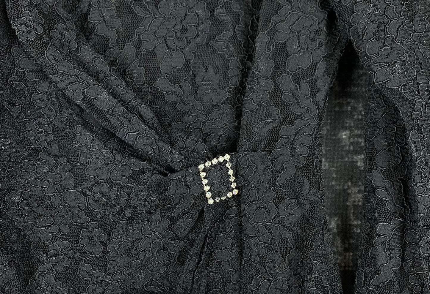 Women's Vintage Y2K Black Mesh Lace Shirt