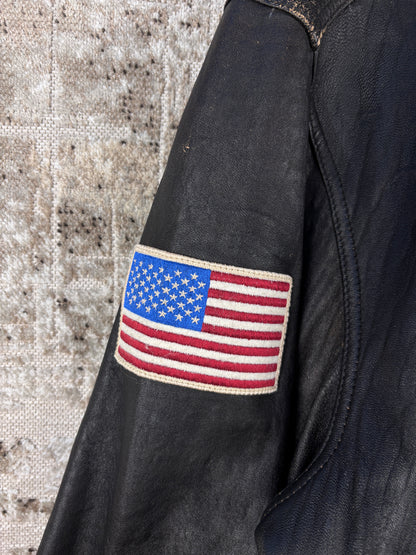 Men's Vintage Guess USA Legends Leather Jacket