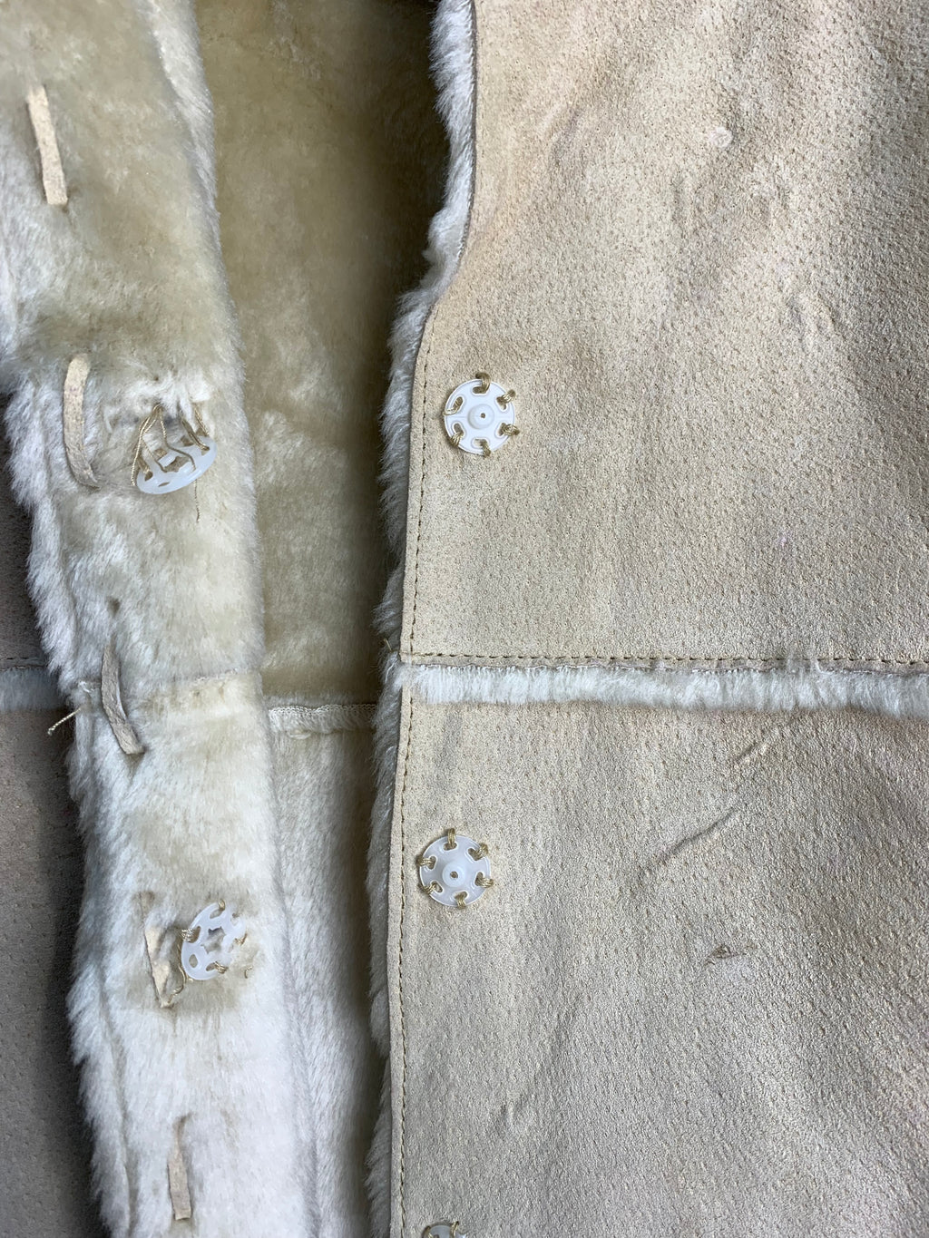 Y2K Shearling-Style Suede Jacket