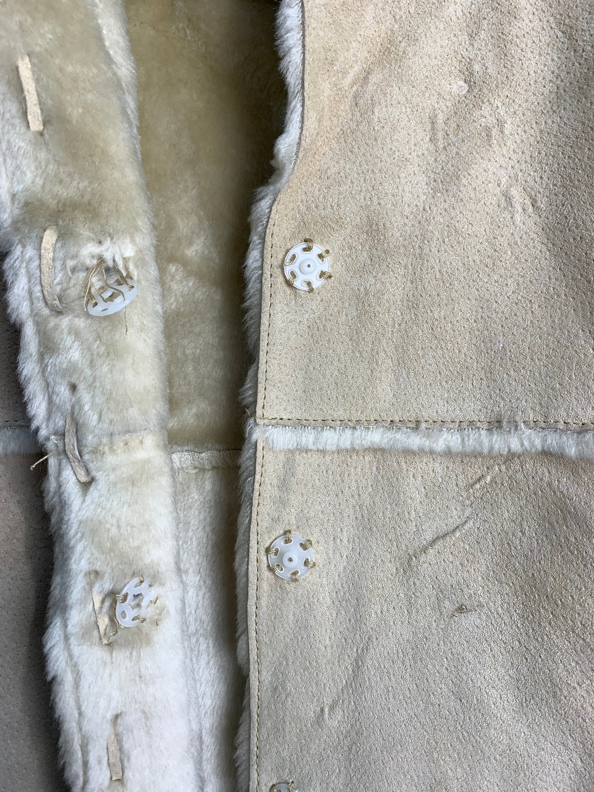 Y2K Shearling-Style Suede Jacket