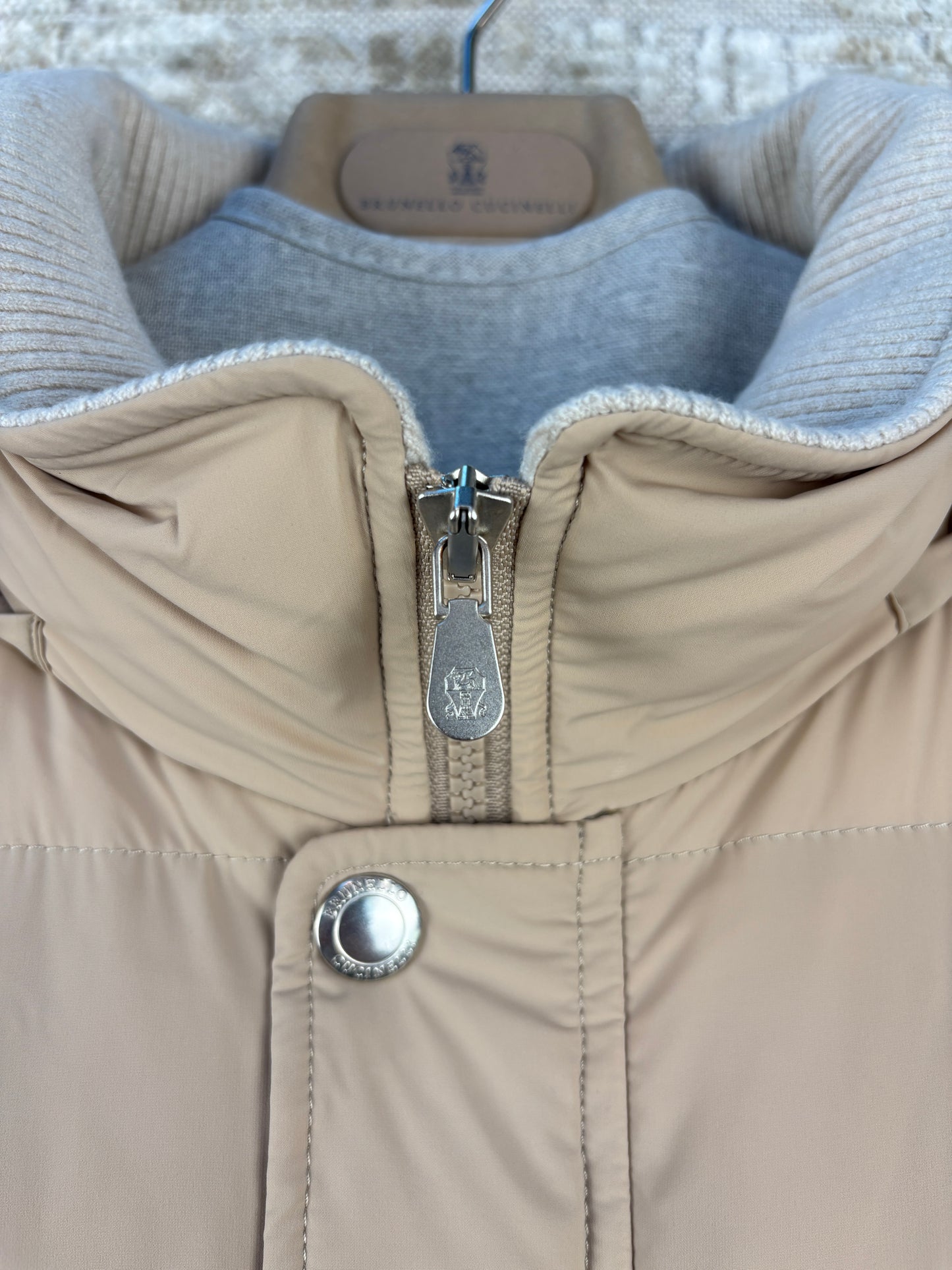 Brunello Cucinelli Men’s Beige Down Jacket
