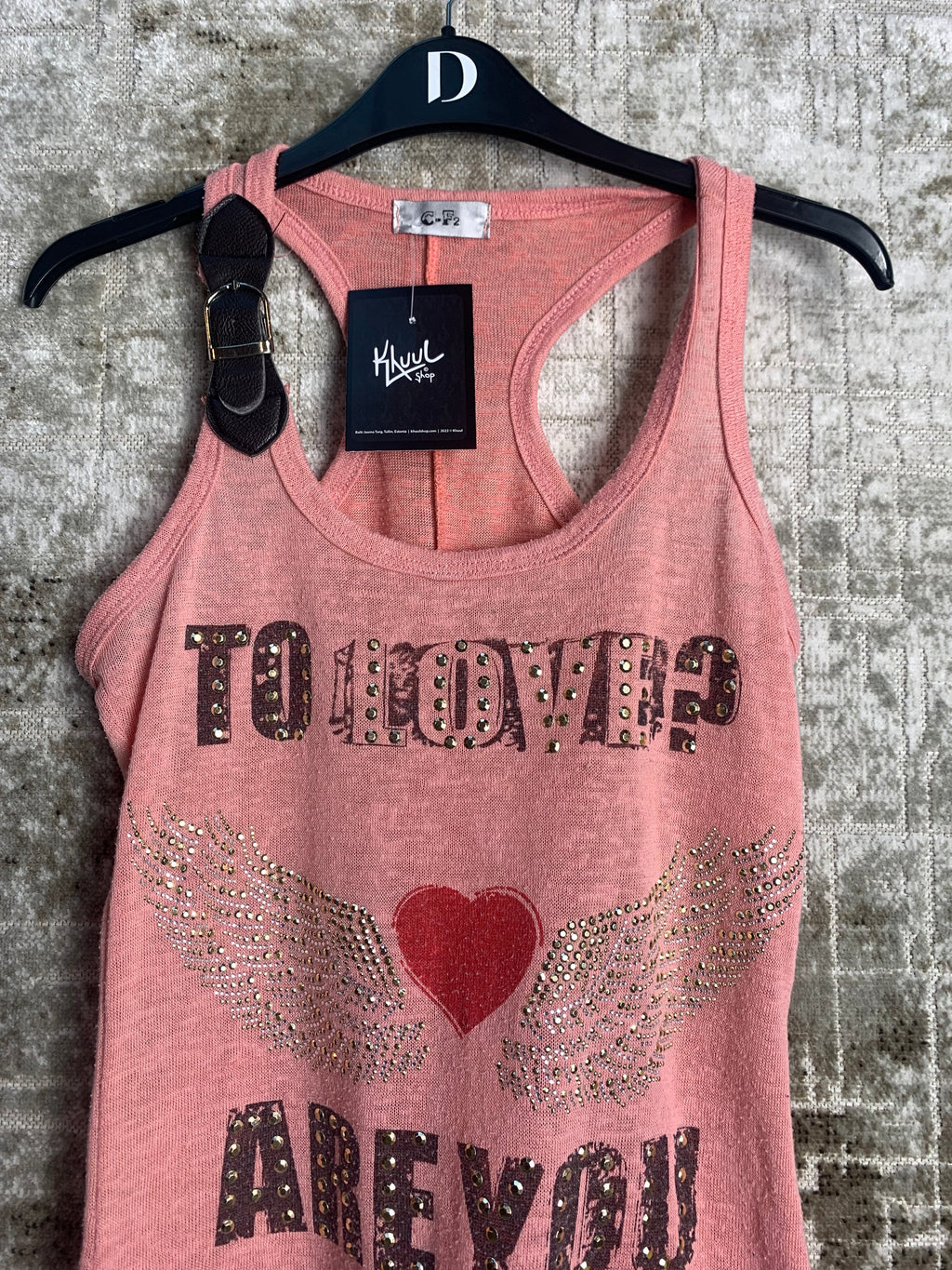Y2K Studded Winged Heart Tank Top