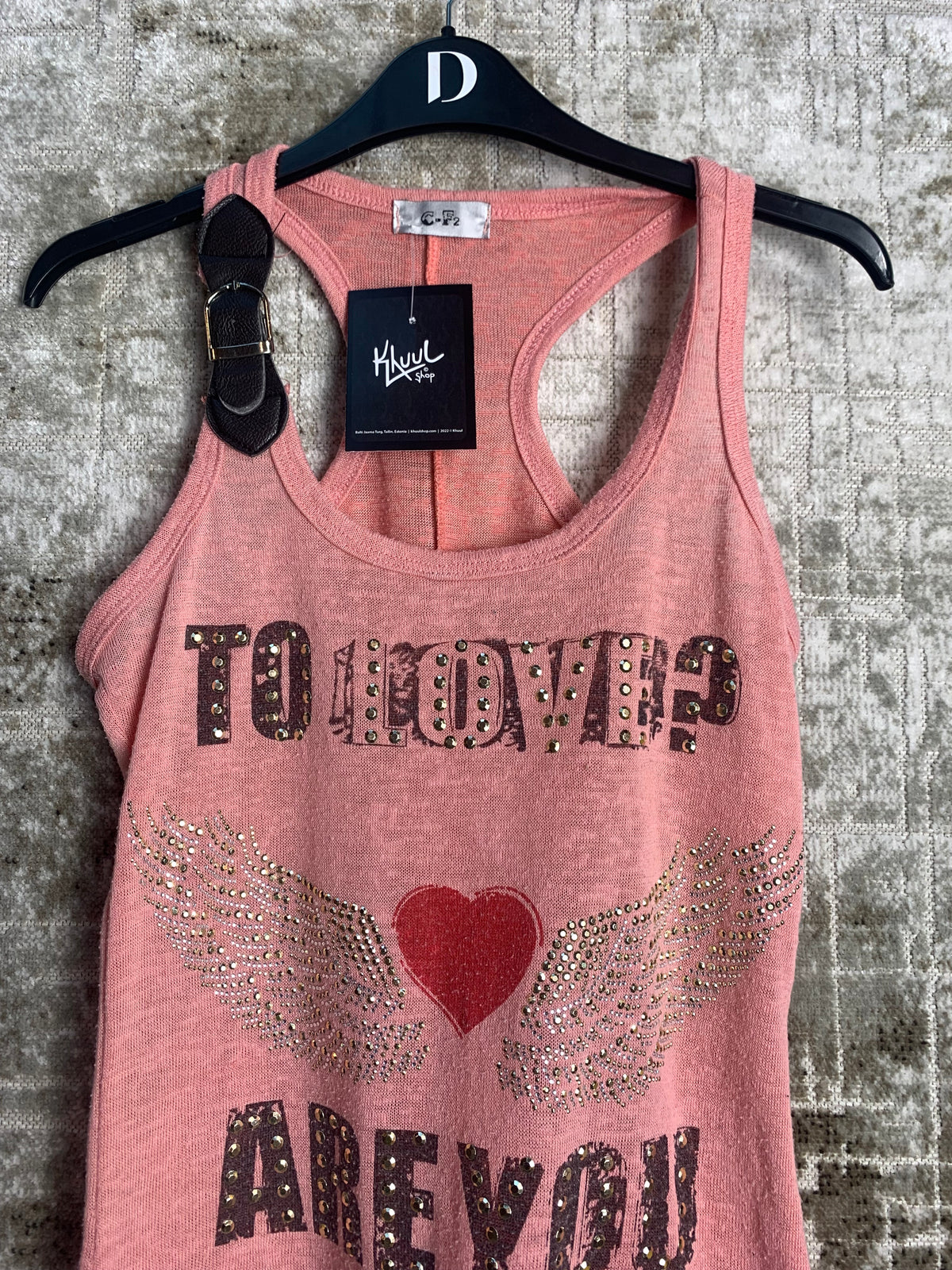 Y2K Studded Winged Heart Tank Top