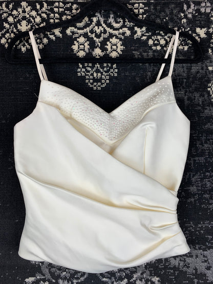 Women's Vintage Ivory Wedding Top
