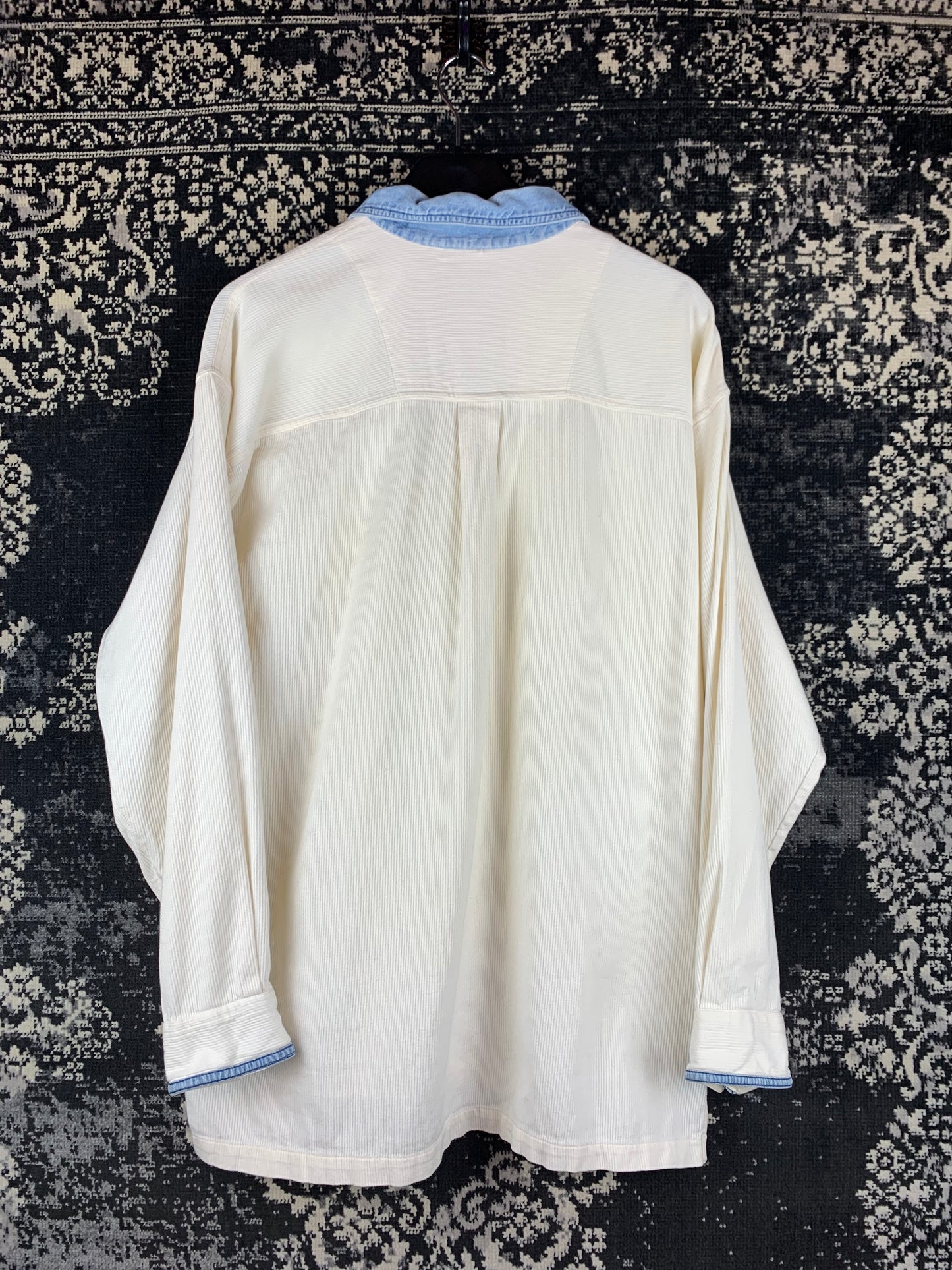 Men's Vintage Cream Polo Sweatshirt