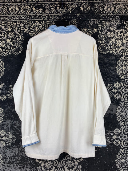 Men's Vintage Cream Polo Sweatshirt