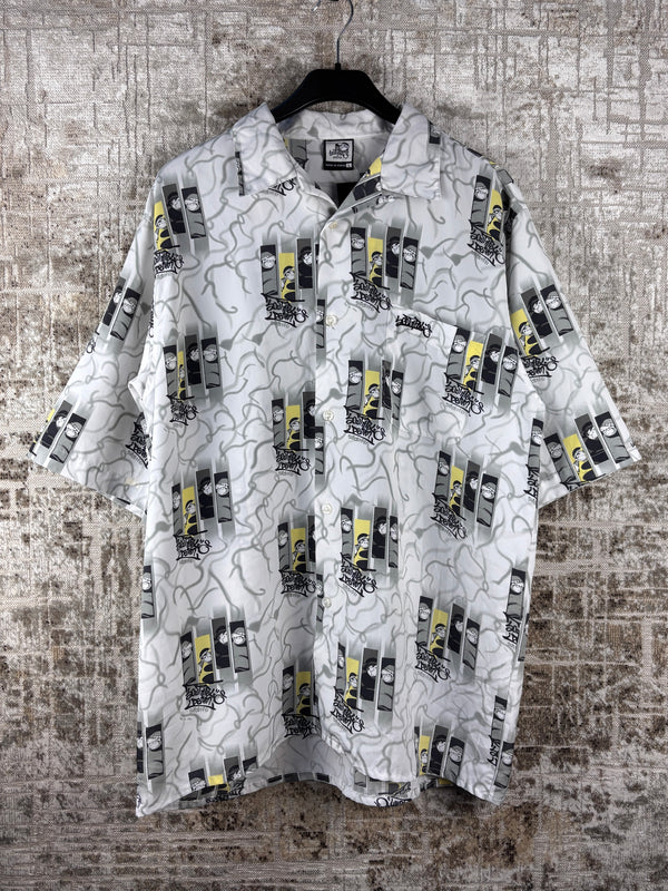Mens Y2K Southpole White Button Up Shirt