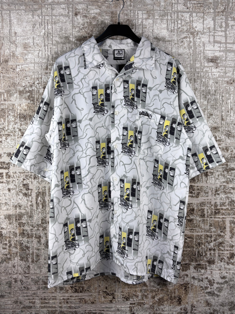 Mens Y2K Southpole White Button Up Shirt
