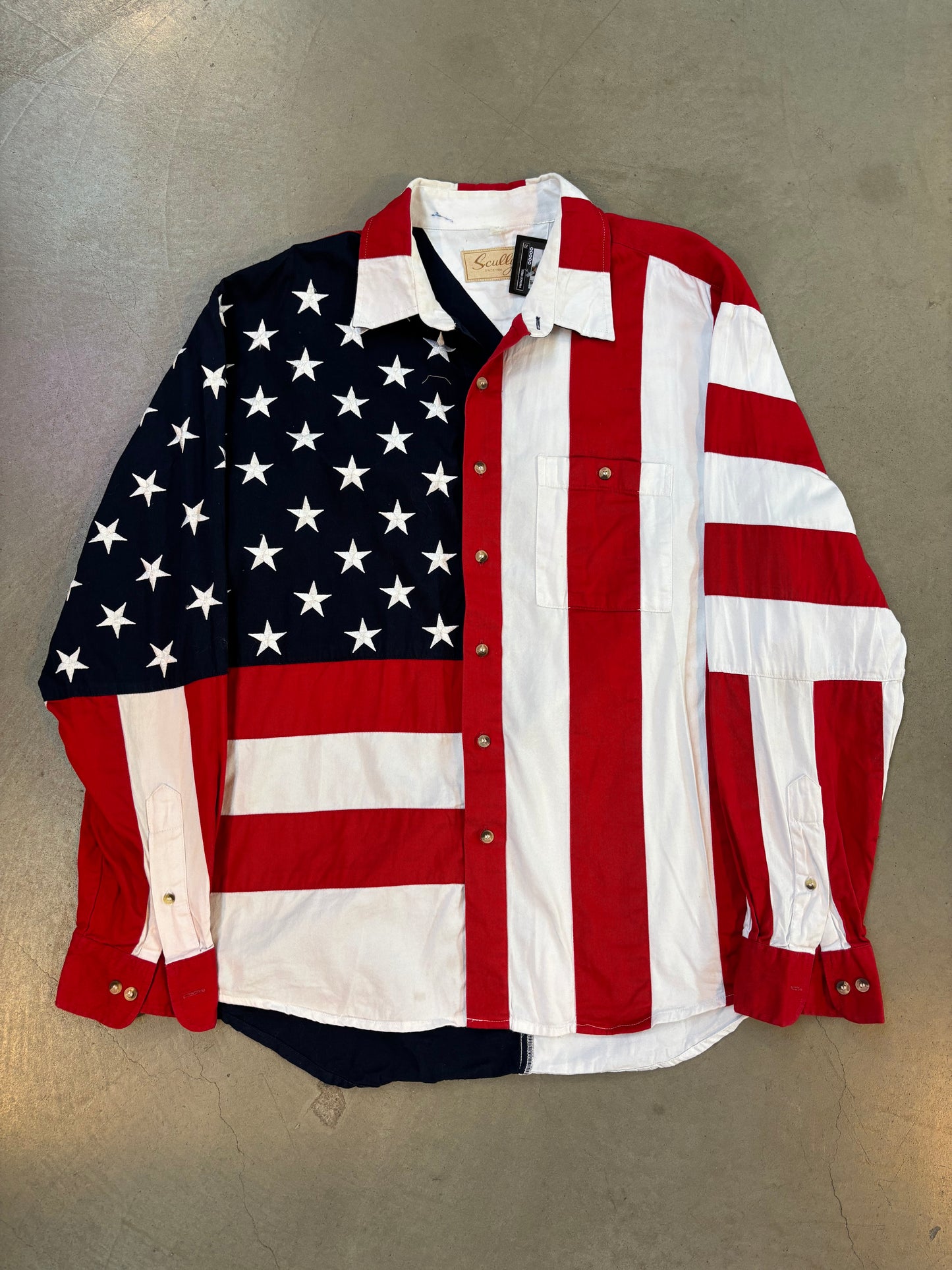 American Flag Button Down Shirt