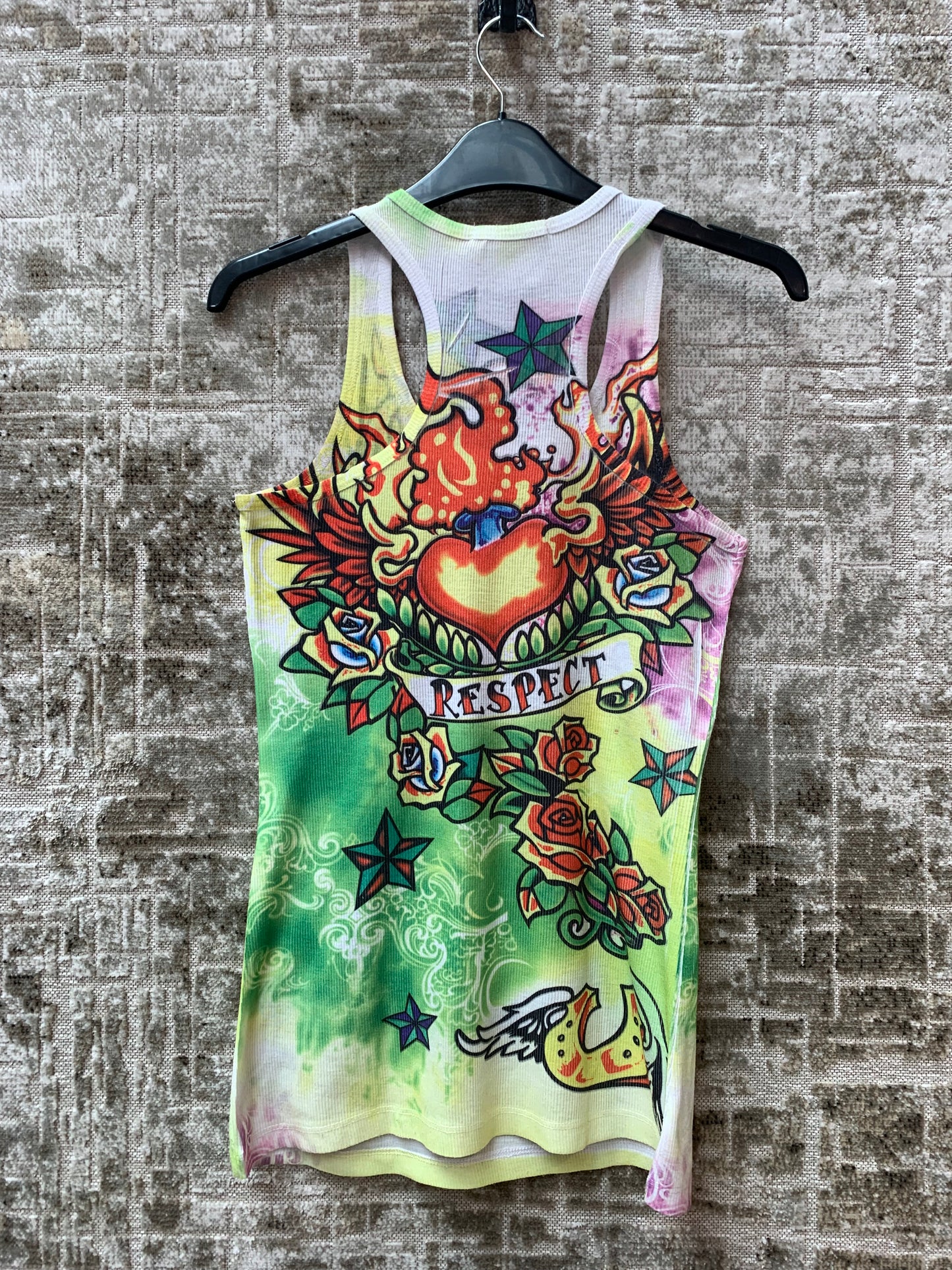 S&R Y2K Tattoo Print Racerback Tank