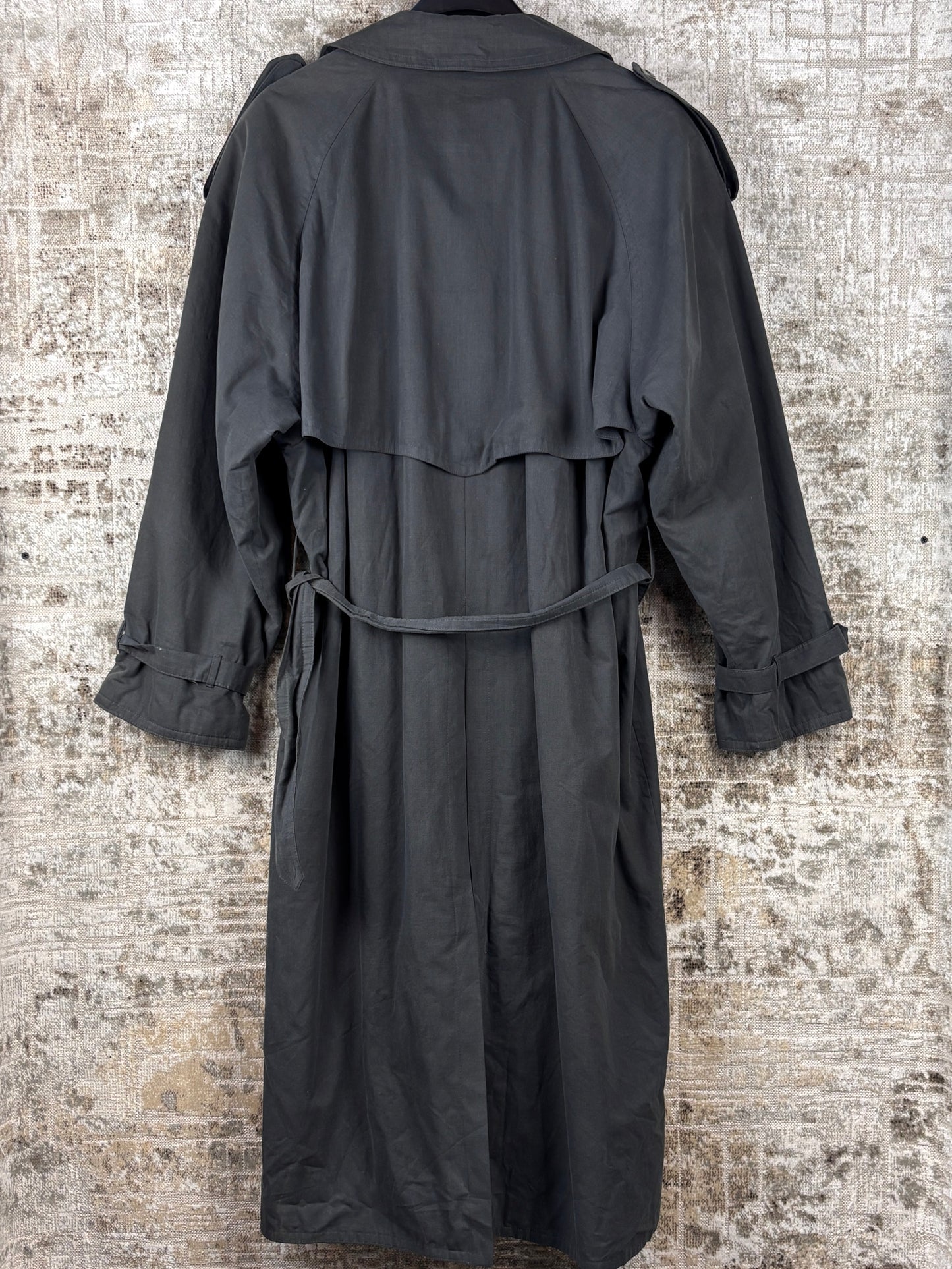 Mens Vintage Senator Dark Gray Trench Coat