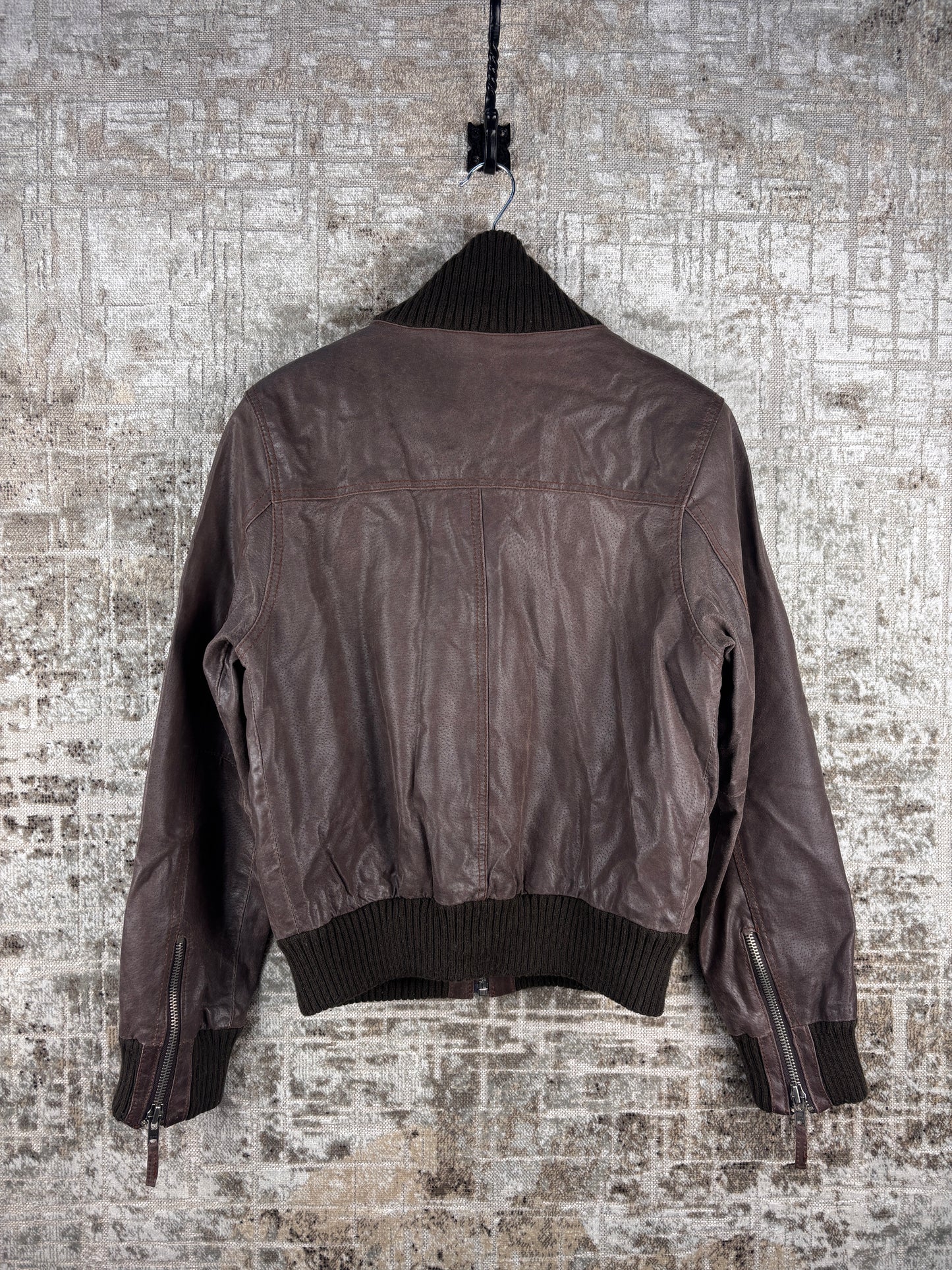 Women Vintage Dark Brown Suede Leather Jacket