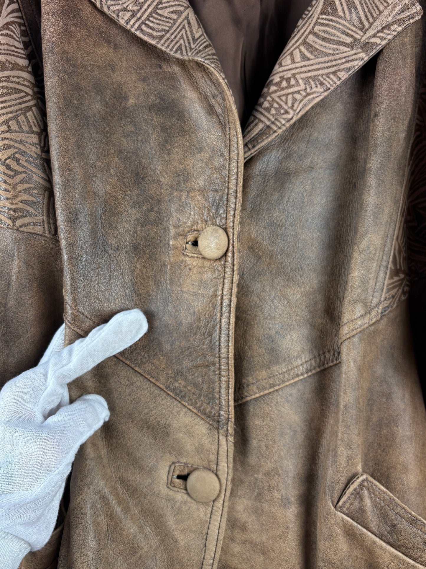 Men’s Vintage Light Brown Genuine Leather Jacket