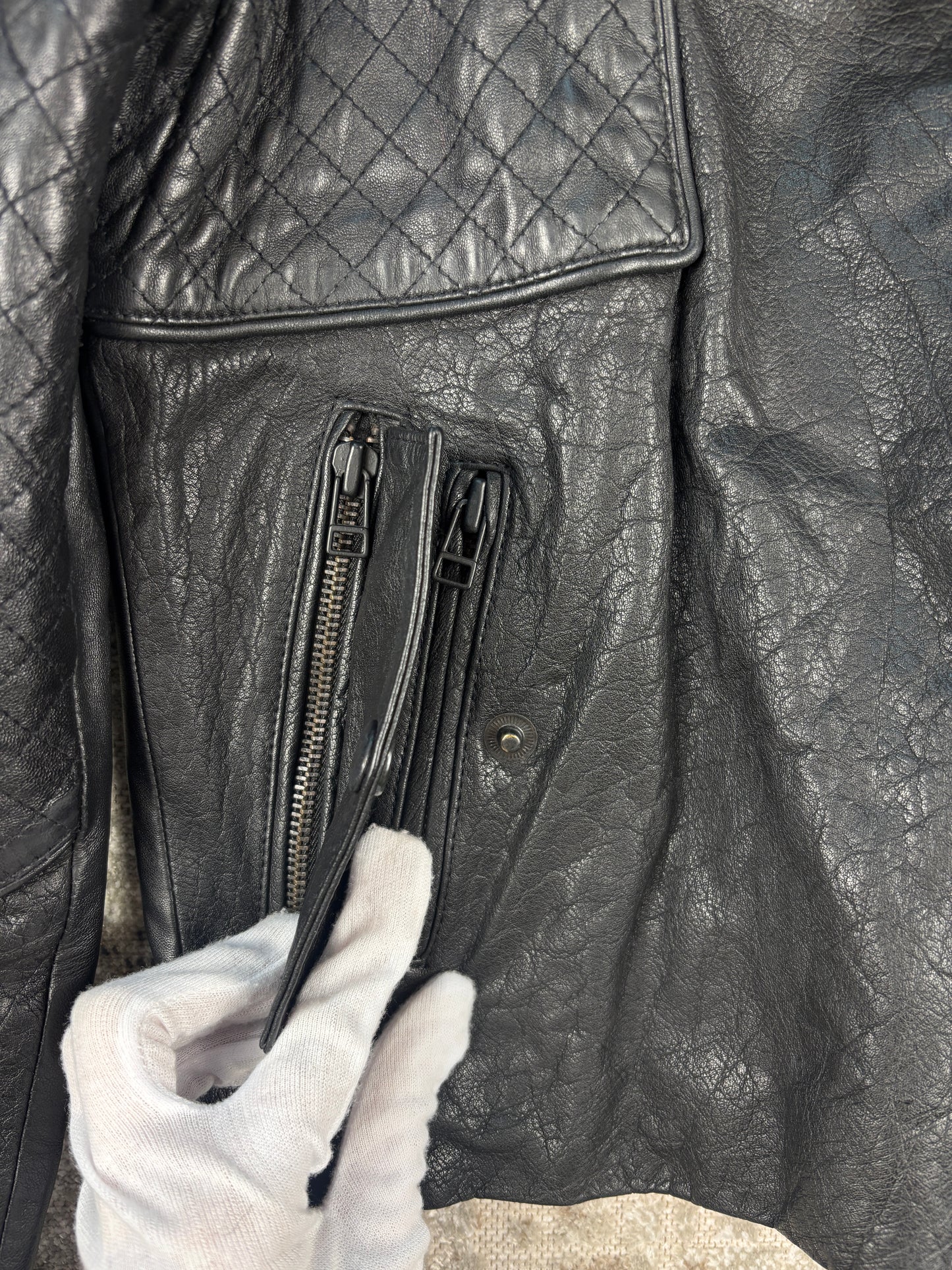 Women's Vintage Y2K InWear Black Leather Jacket