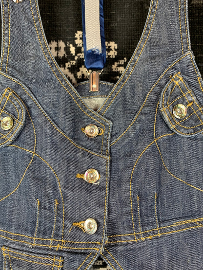 Women's Y2K Suspender Denim Vest