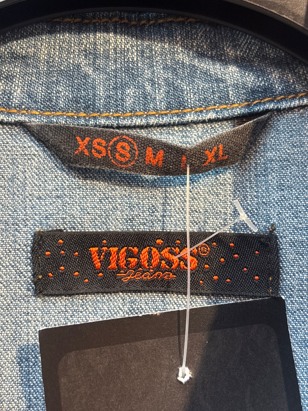 Vigoss Y2K Rhinestone Zip Denim Jacket