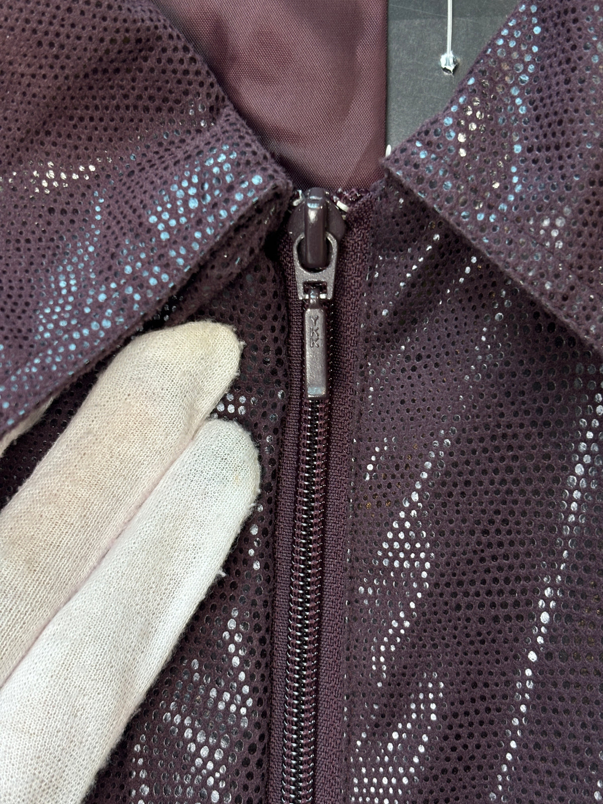 Elisabeth Shannon Metallic Snake-Print Zip Jacket
