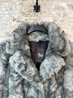 Nyberg Grey Faux Fur Coat