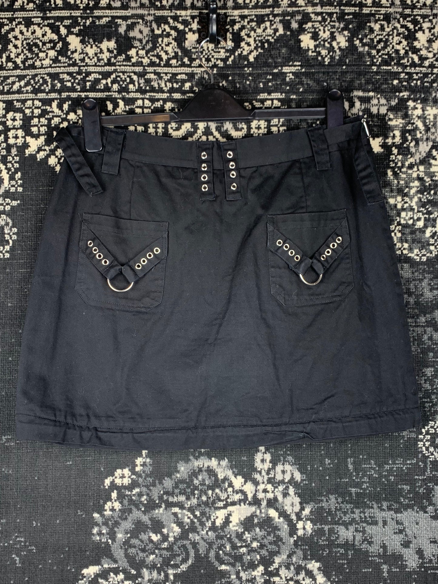Women's Goth Style Black Mini Skirt