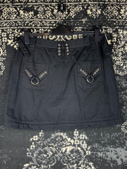 Women's Goth Style Black Mini Skirt