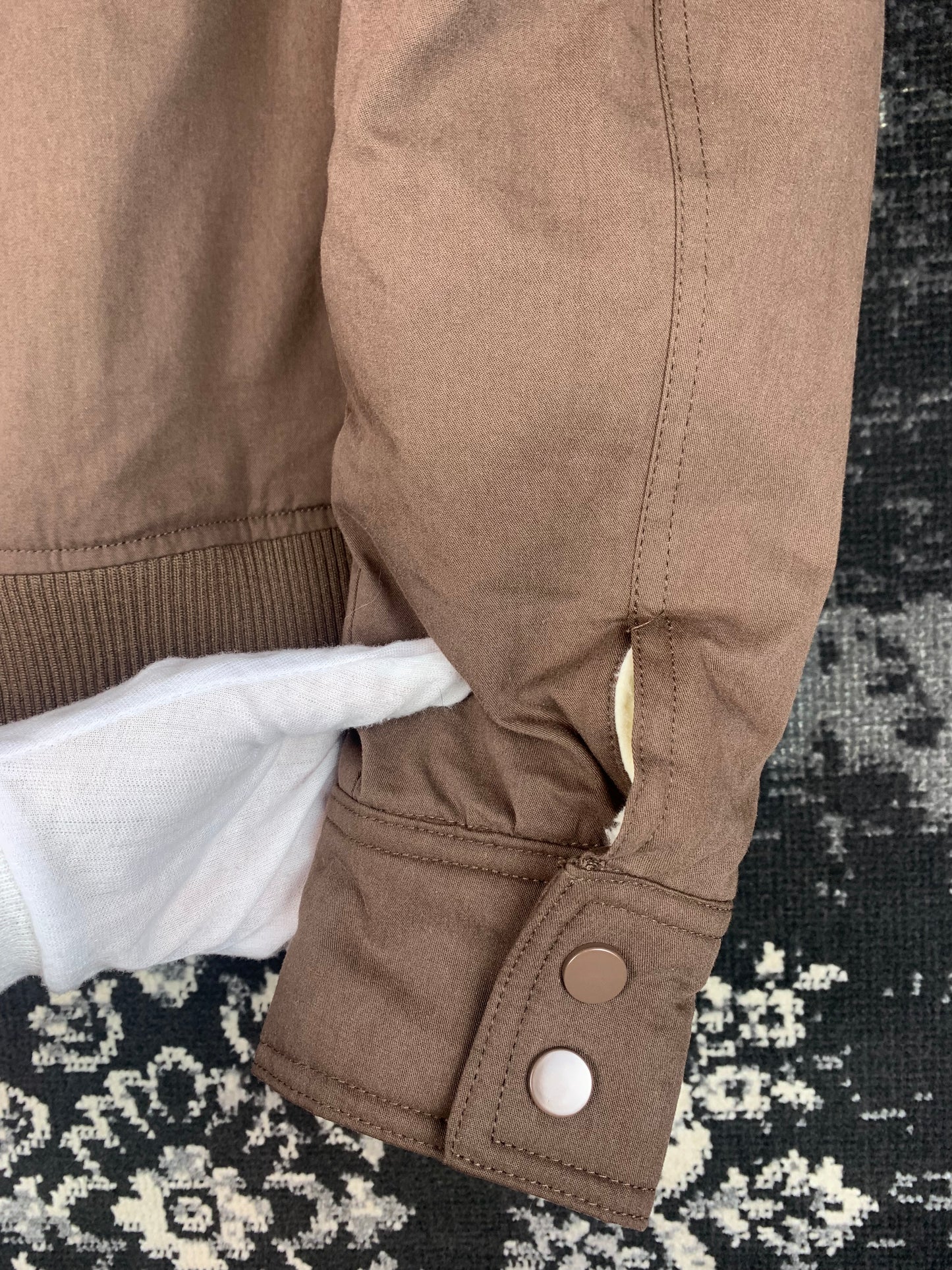 y2k mocha brown cropped jacket with fur trim