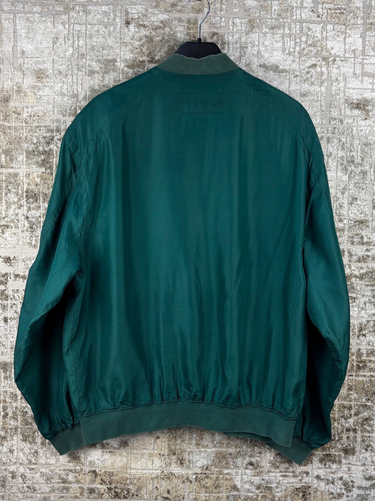 Mens Vintage Forest Green Bomber Jacket