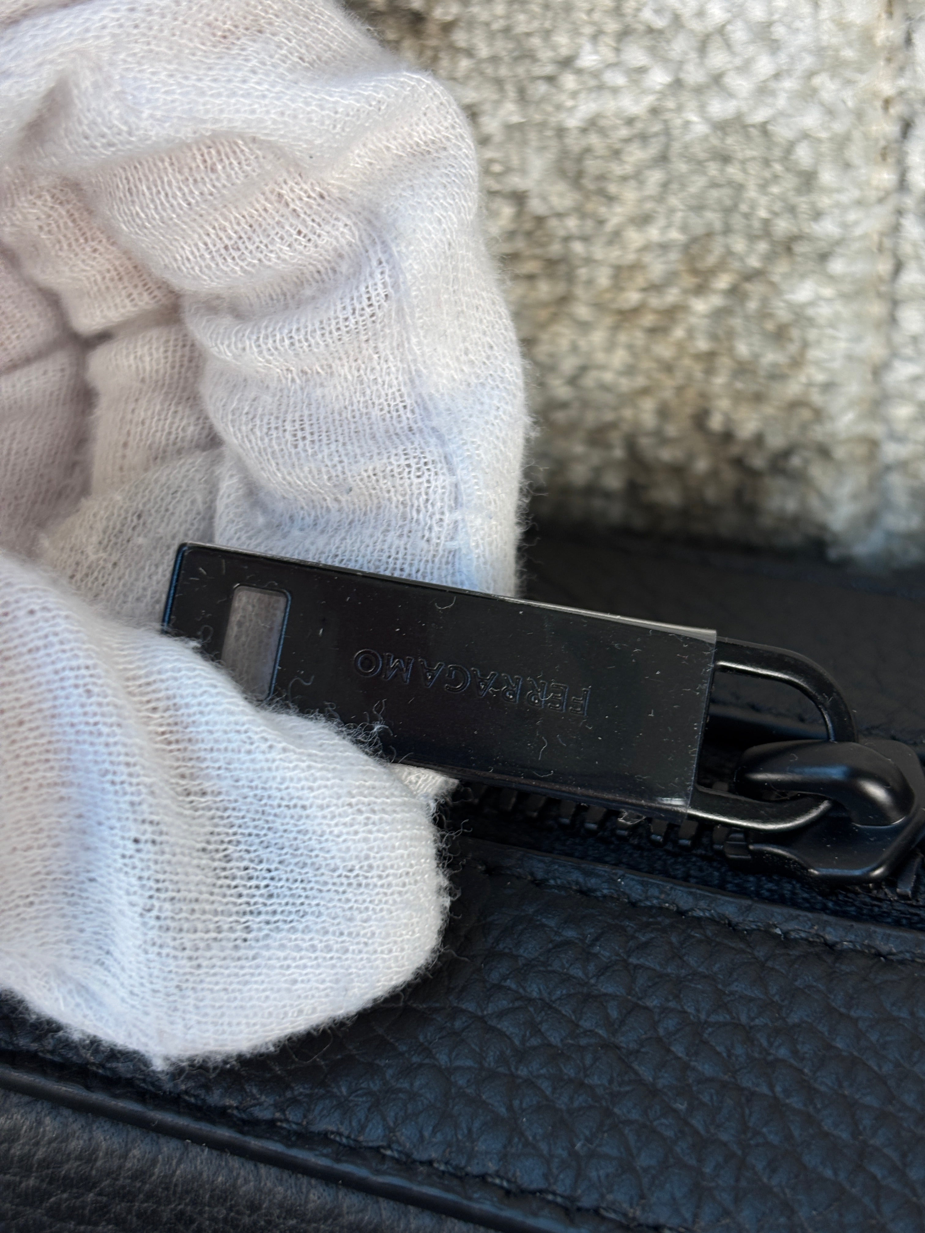 Salvatore Ferragamo Gancini Buckle Leather Shoulder Bag