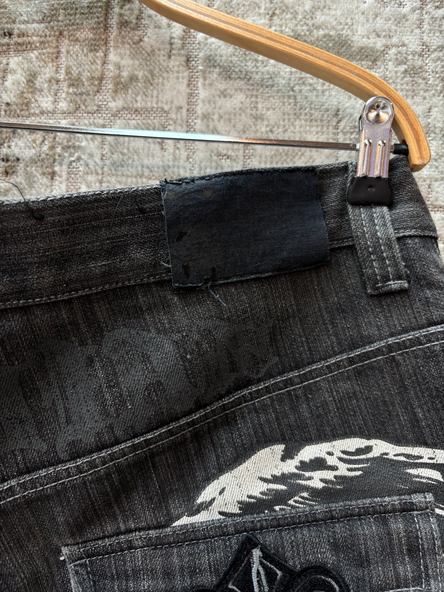 Men's Y2K RAWBLUE Grey Denim Shorts