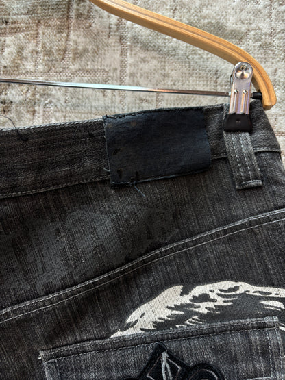 Men's Y2K RAWBLUE Grey Denim Shorts