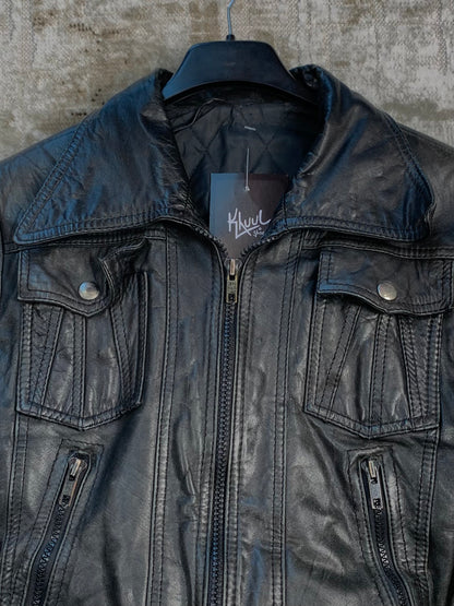 Womens Vintage Dark Brown Genuine Leather Jacket