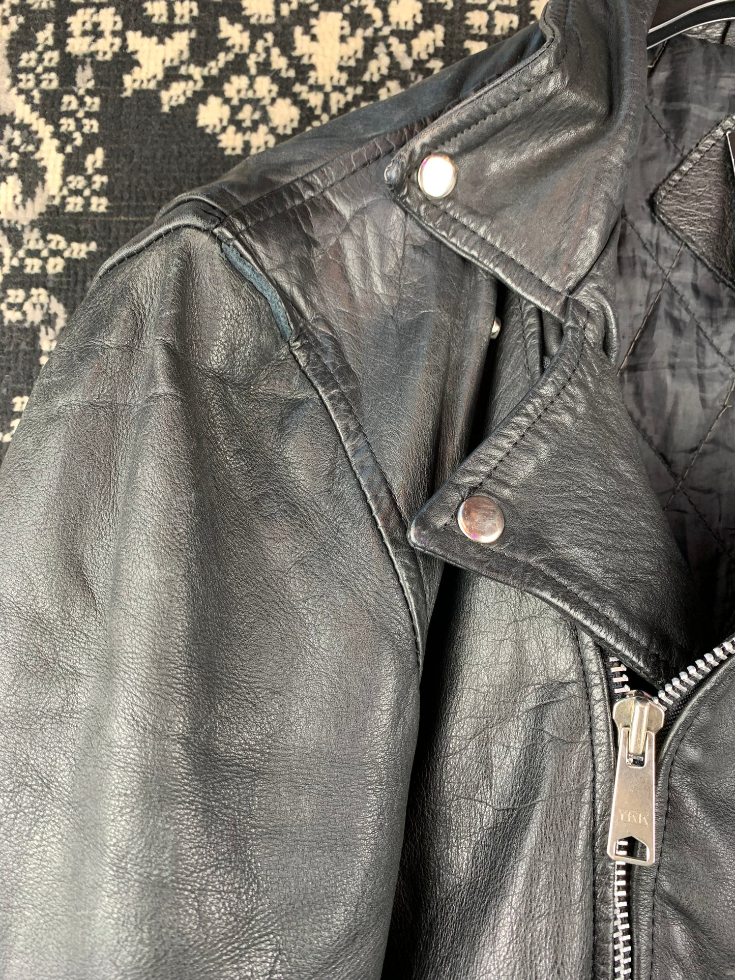 Men's Vintage Black Biker Leather Jacket