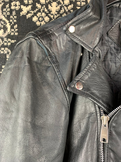 Men's Vintage Black Biker Leather Jacket